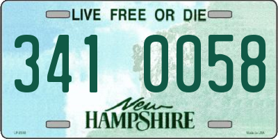 NH license plate 3410058