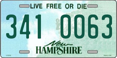 NH license plate 3410063