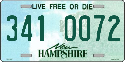 NH license plate 3410072