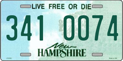 NH license plate 3410074