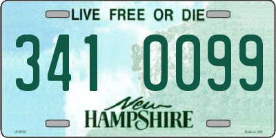 NH license plate 3410099