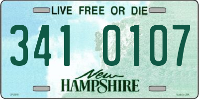 NH license plate 3410107