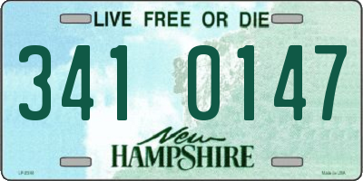 NH license plate 3410147