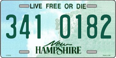 NH license plate 3410182