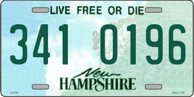 NH license plate 3410196