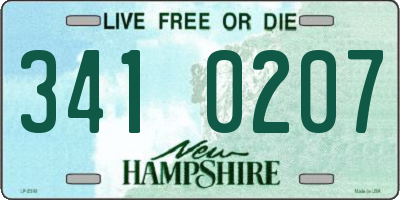 NH license plate 3410207
