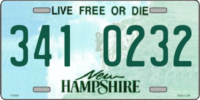 NH license plate 3410232