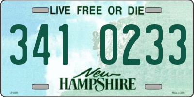 NH license plate 3410233