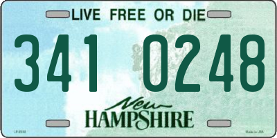 NH license plate 3410248