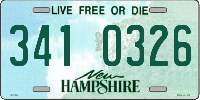 NH license plate 3410326