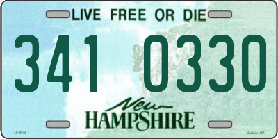 NH license plate 3410330
