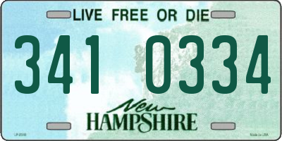 NH license plate 3410334