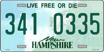 NH license plate 3410335