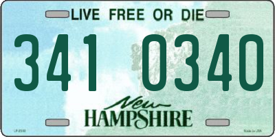 NH license plate 3410340