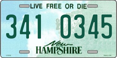 NH license plate 3410345
