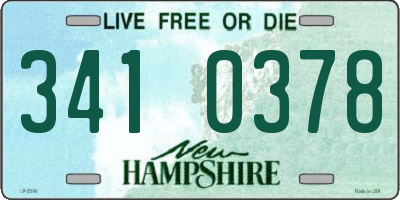 NH license plate 3410378