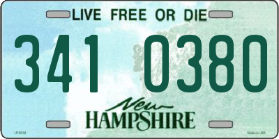 NH license plate 3410380