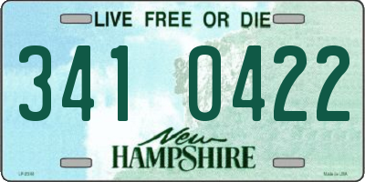 NH license plate 3410422