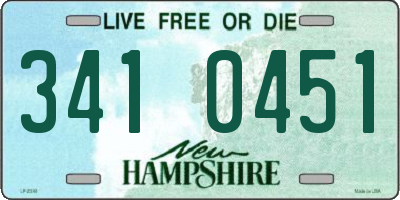 NH license plate 3410451