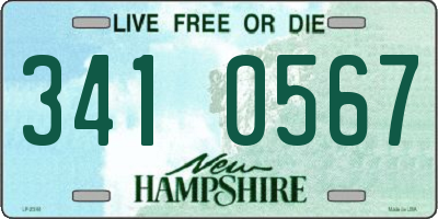 NH license plate 3410567
