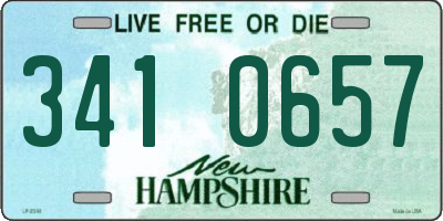 NH license plate 3410657