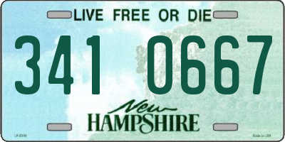NH license plate 3410667