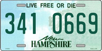 NH license plate 3410669