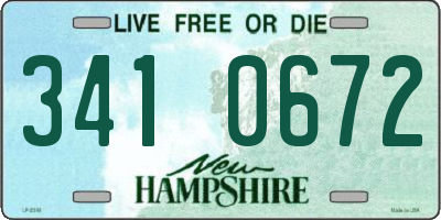 NH license plate 3410672