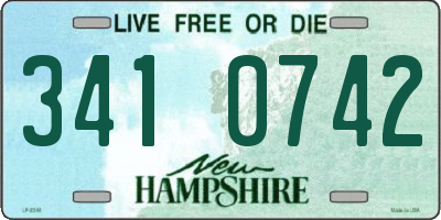 NH license plate 3410742