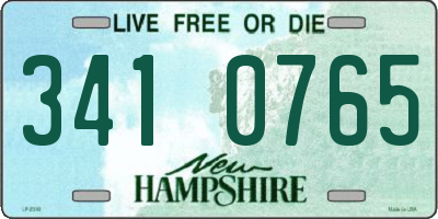 NH license plate 3410765