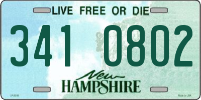 NH license plate 3410802
