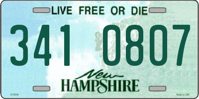 NH license plate 3410807