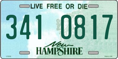 NH license plate 3410817