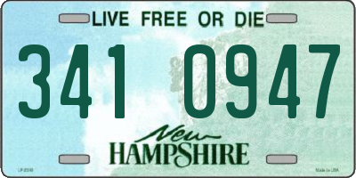 NH license plate 3410947