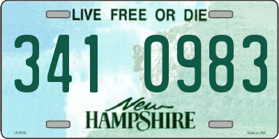 NH license plate 3410983