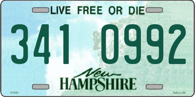 NH license plate 3410992