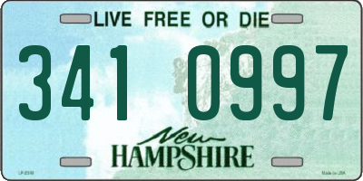 NH license plate 3410997