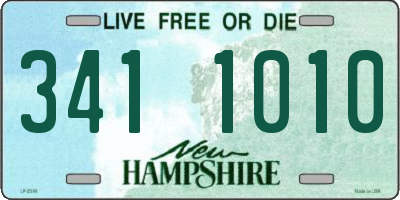 NH license plate 3411010