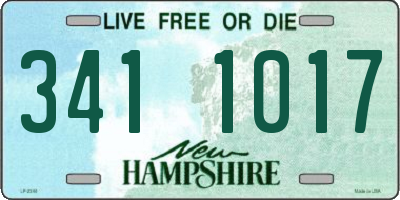 NH license plate 3411017