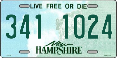 NH license plate 3411024