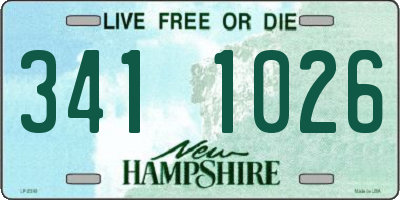 NH license plate 3411026