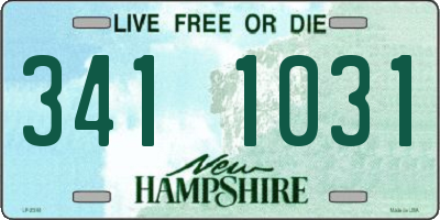 NH license plate 3411031