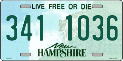 NH license plate 3411036