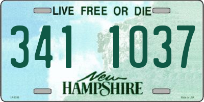 NH license plate 3411037