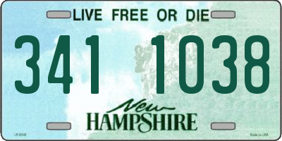NH license plate 3411038