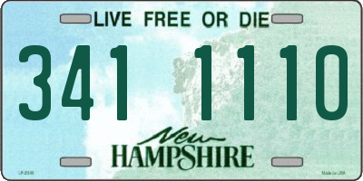 NH license plate 3411110