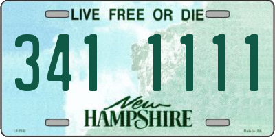 NH license plate 3411111