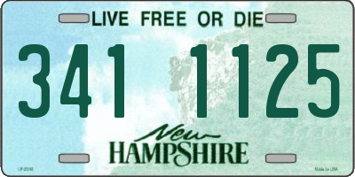 NH license plate 3411125