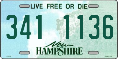 NH license plate 3411136
