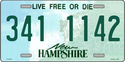 NH license plate 3411142